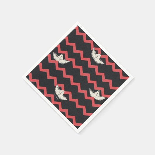 SS Georgie Boat Zickzack Pattern Serviette (Ecke)