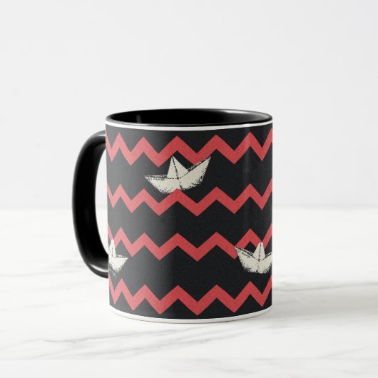 SS Georgie Boat Zickzack Pattern Tasse (Vorderseite Links)