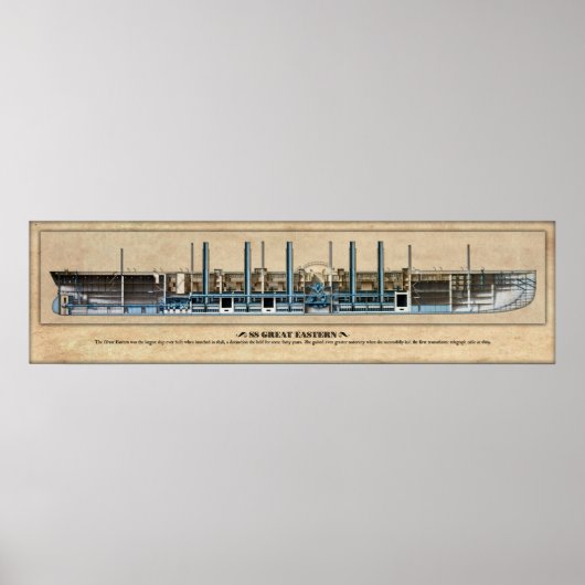 SS Great Eastern Inboard Profile/Cutaway Poster (Vorne)