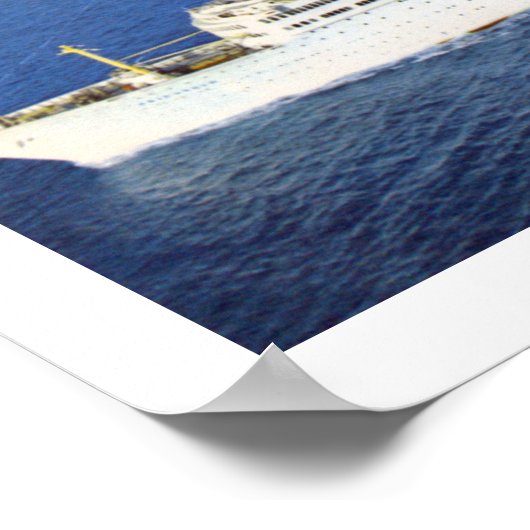 SS Gripsholm auf See Poster (Ecke)