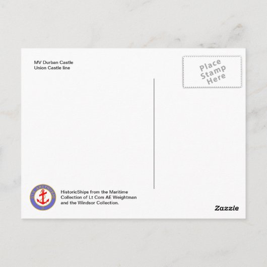 SS Großbritannien Postkarte (Rückseite)