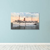 SS Indianapolis Dampfansicht Leinwanddruck (Insitu (Holzboden))