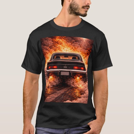 SS Inferno Muscle Car Burnout T-Shirt (Vorderseite)