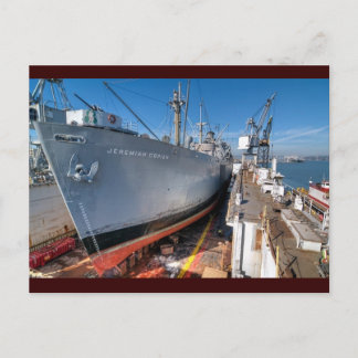 SS Jeremiah O'Brien Liberty Ship bei Dry Dock Postkarte