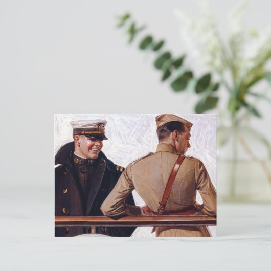 SS Leviathan, 1918, von Joseph Christlich Leyendec Postkarte (Stehend Vorderseite)