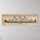 SS Leviathan Inboard Profile/Cutaway Poster (Vorne)