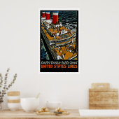 SS Leviathan Top Decks Poster (Küche)