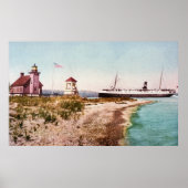 SS Manitou at Harbour Point, Michigan Poster (Vorne)