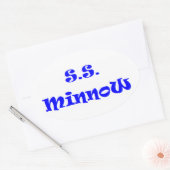 ss minnow ovaler aufkleber (Umschlag)