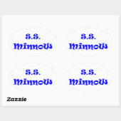 ss minnow ovaler aufkleber (Blatt)