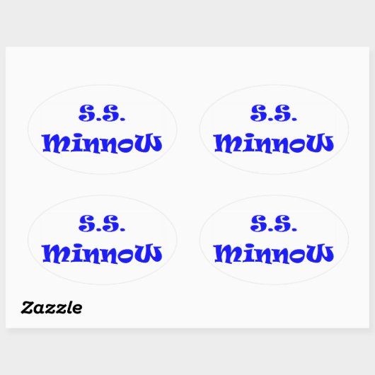 ss minnow ovaler aufkleber (Blatt)