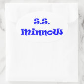 ss minnow ovaler aufkleber (Tasche)