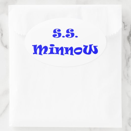 ss minnow ovaler aufkleber (Tasche)