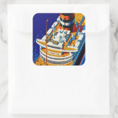 SS Nieuw Amsterdam Quadratischer Aufkleber (Tasche)