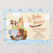 SS Noah/Noah's Ark Baby Shower Einladung (Vorne/Hinten)