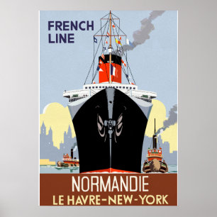 SS Normandie Poster