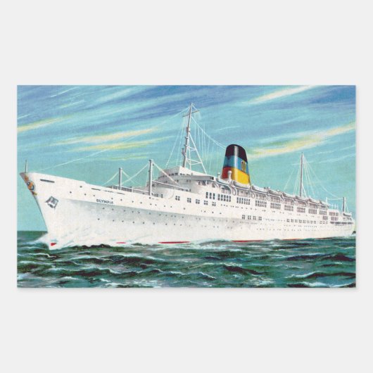 SS Olympia Rechteckiger Aufkleber (Vorderseite)
