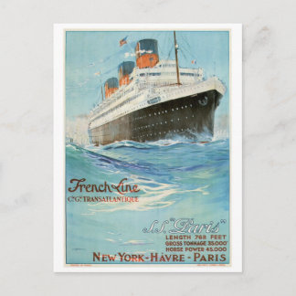 SS Paris - die französische Linie Postkarte