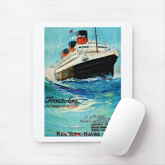 SS Paris ~ Franzose-Linie Mousepad (Mit Mouse)