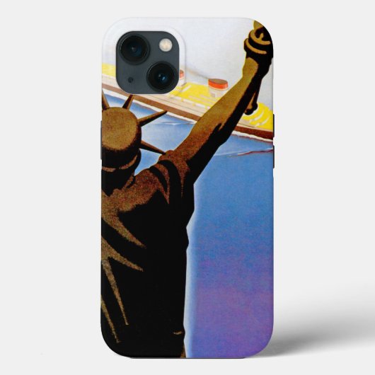 ss Rex vorbeiführende Freiheitsstatue Case-Mate iPhone Hülle (Rückseite)