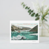 SS Spokane Steamer Passing by Glacier Postkarte (Stehend Vorderseite)