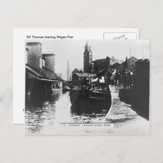SS Thomas verlassend Wigan Pier Postkarte (Vorne/Hinten)