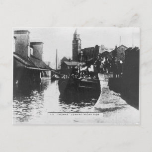 SS Thomas verlassend Wigan Pier Postkarte