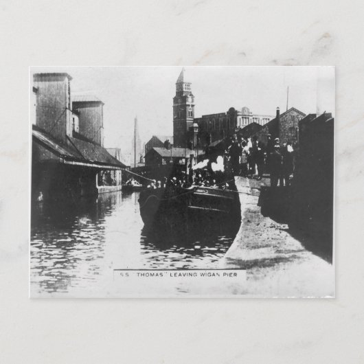 SS Thomas verlassend Wigan Pier Postkarte (Vorderseite)