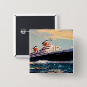 SS United States auf See Button (Vorne & Hinten)