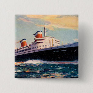 SS United States auf See Button