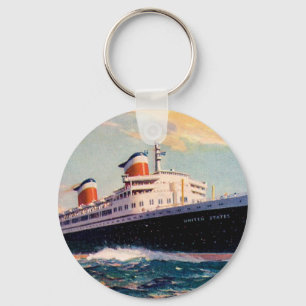 SS United States auf See Schlüsselanhänger