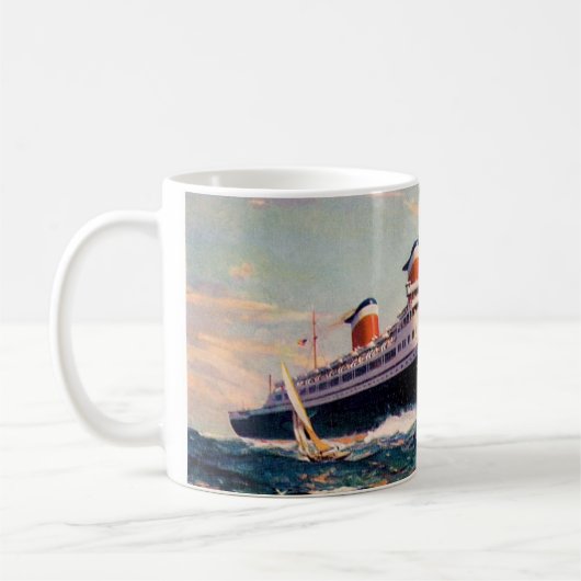 SS Vereinigte Staaten in Meer Kaffeetasse (Links)