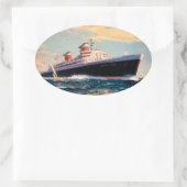 SS Vereinigte Staaten in Meer Ovaler Aufkleber (Tasche)