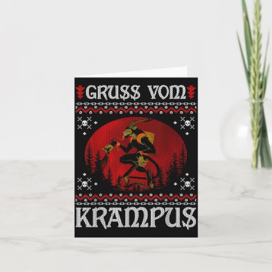 Ss Vom Krampus Christmas Evil Xmas Horror Ugly Swe Karte (Vorderseite)