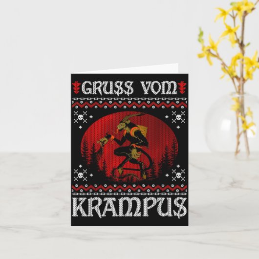 Ss Vom Krampus Christmas Evil Xmas Horror Ugly Swe Karte (Gelbe Blume)