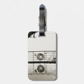 SS Washington Luxury Liner Cruise Ship 1930s Deck Gepäckanhänger (Rückseite vertikal)