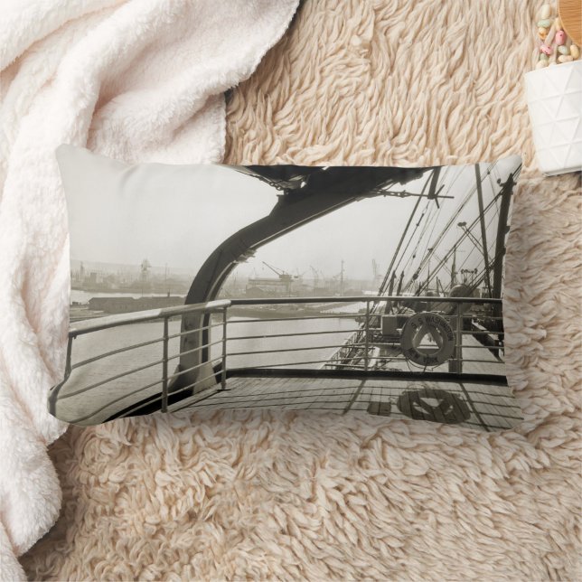 SS Washington Luxury Liner Cruise Ship 1930s Deck Lendenkissen (Decke)