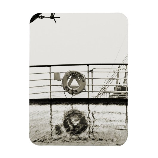 SS Washington Luxury Liner Cruise Ship 1930s Deck Magnet (Vertikal)