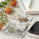 SS Washington Luxury Liner Cruise Ship 1930s Deck Schlüsselanhänger (Vorderseite rechts)