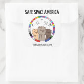 SSA-Fensterheber Quadratischer Aufkleber (Tasche)