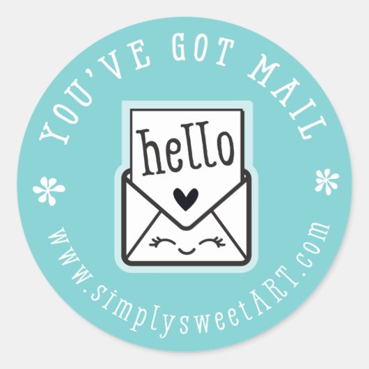 SSA STICKER - Sie haben Mails got - Minze (Vorderseite)