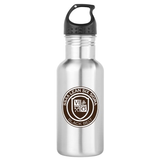 SSAA BLACK BELT WATER BOTTLE EDELSTAHLFLASCHE (Vorderseite)