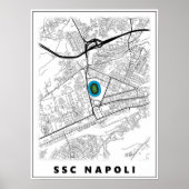 SSC Napoli Stadium Map Design Poster (Vorne)