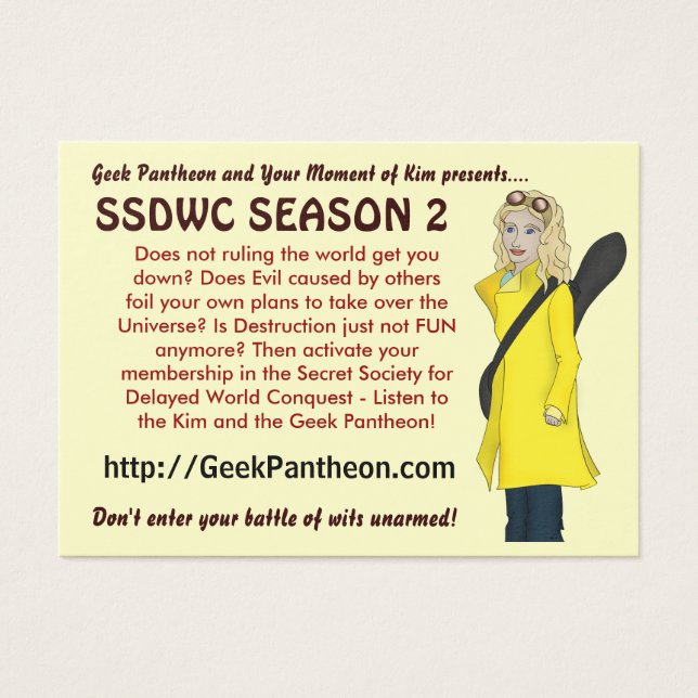 SSDWC-SAISON 2-KARTE (Vorderseite)