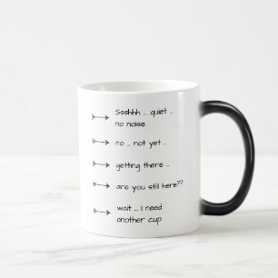 Sshhh Quiet No Noise Fun Coffee Cup Magic Tasse