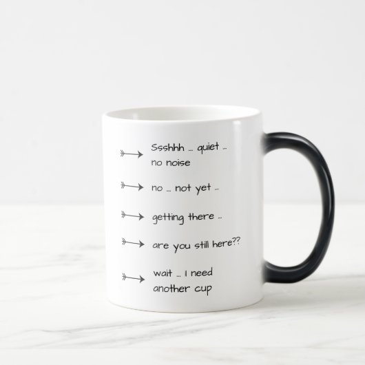 Sshhh Quiet No Noise Fun Coffee Cup Magic Tasse (Rechts)