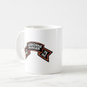 SSI - B Co 75. Infanterie (Ranger) Scroll Kaffeetasse (Vorderseite Links)