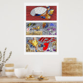 SSJ Goku kicks Frieza Poster (Küche)