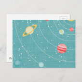 SSP CARTOON KIDS SOLAR SYSTEM PAPER PLANETEN START POSTKARTE (Vorne/Hinten)