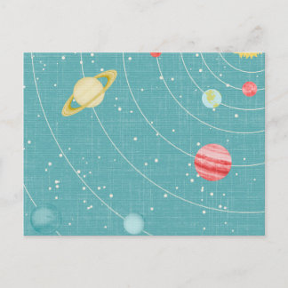 SSP CARTOON KIDS SOLAR SYSTEM PAPER PLANETEN START POSTKARTE